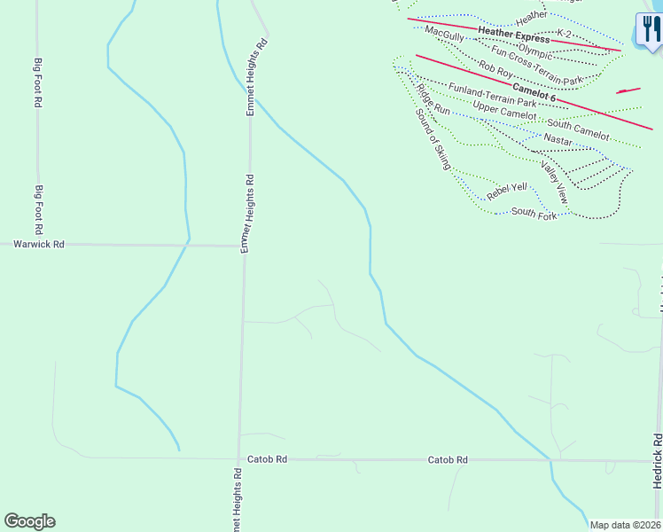 map of restaurants, bars, coffee shops, grocery stores, and more near 6037 Forest Ridge Lane in Harbor Springs