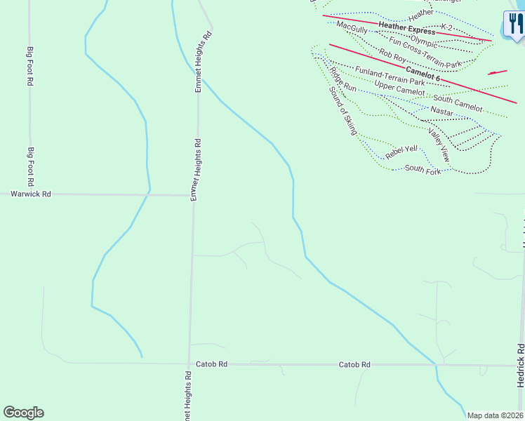 map of restaurants, bars, coffee shops, grocery stores, and more near 6037 Forest Ridge Lane in Harbor Springs