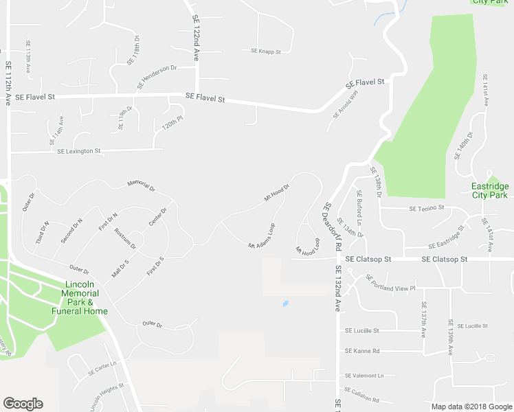 map of restaurants, bars, coffee shops, grocery stores, and more near Mount Hood Drive in Portland