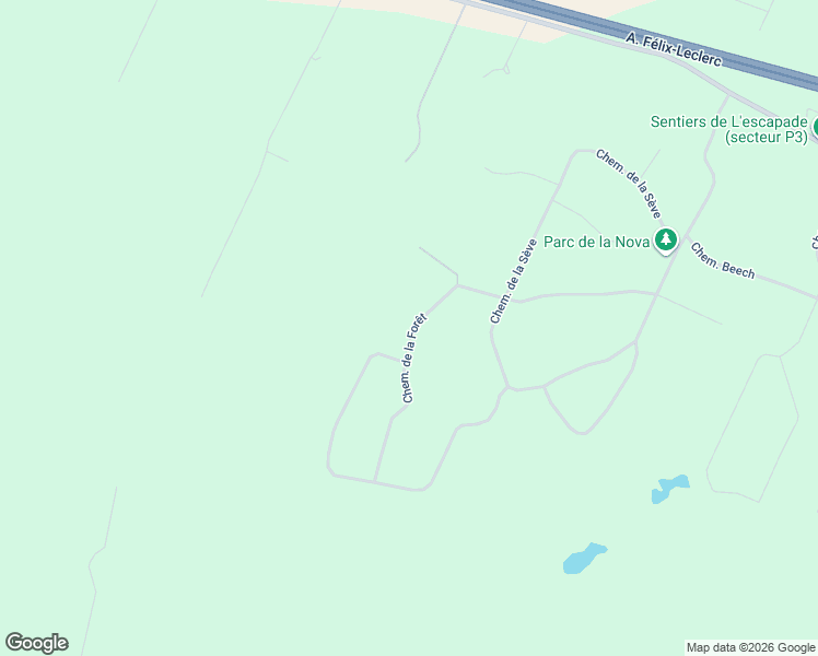 map of restaurants, bars, coffee shops, grocery stores, and more near Chemin de la Forêt in Rigaud
