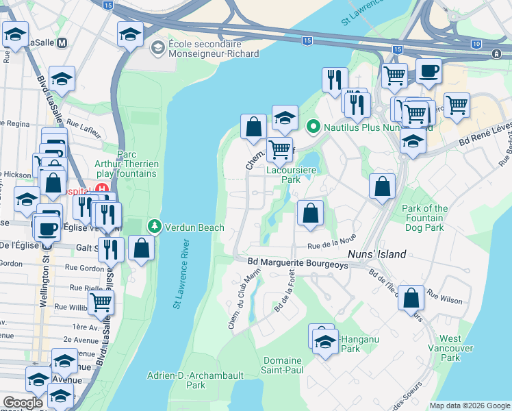 map of restaurants, bars, coffee shops, grocery stores, and more near 213 Rue Roland Jeanneau in Montréal