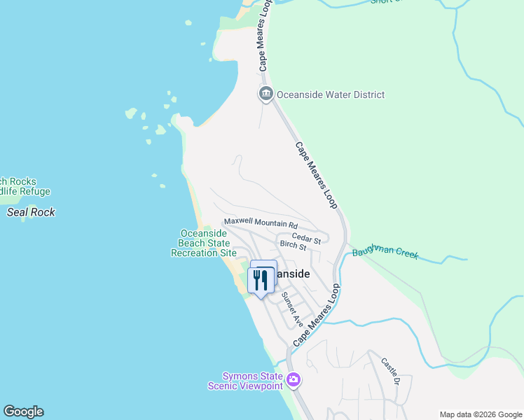 map of restaurants, bars, coffee shops, grocery stores, and more near Norwester Road in Oceanside