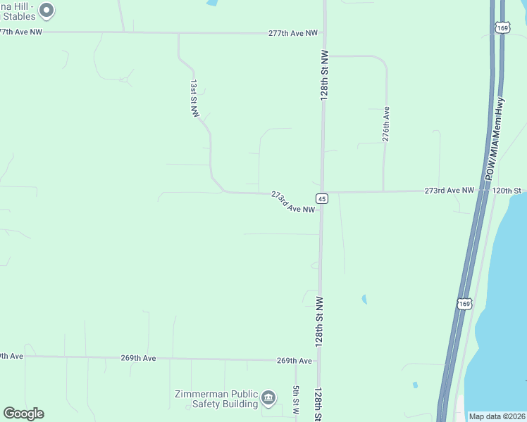 map of restaurants, bars, coffee shops, grocery stores, and more near 27220 128th Street Northwest in Zimmerman