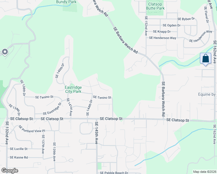map of restaurants, bars, coffee shops, grocery stores, and more near 8126 Southeast 145 Court in Portland