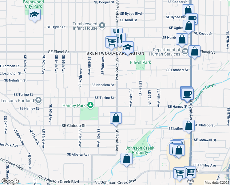 map of restaurants, bars, coffee shops, grocery stores, and more near in Portland