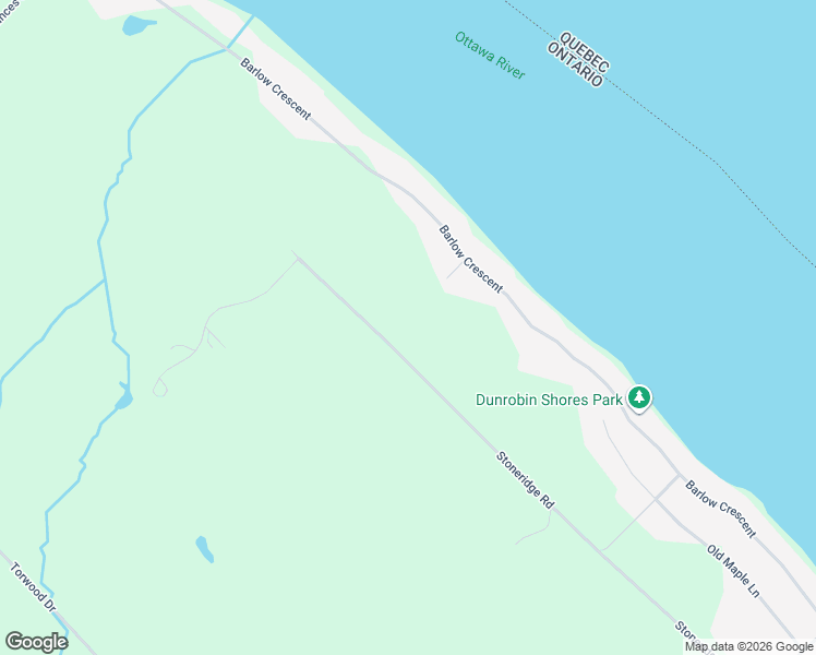 map of restaurants, bars, coffee shops, grocery stores, and more near 3020 Stoneridge Road in Dunrobin