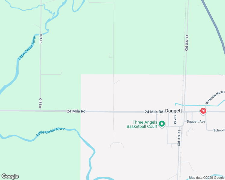 map of restaurants, bars, coffee shops, grocery stores, and more near 314-356 North Menza Road in Daggett