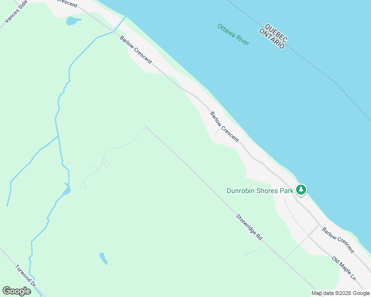 map of restaurants, bars, coffee shops, grocery stores, and more near 3044 Stoneridge Road in Dunrobin