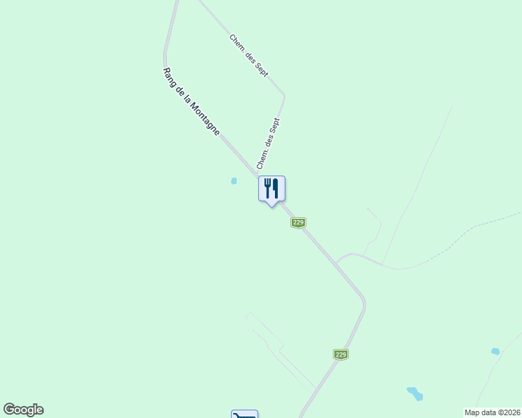 map of restaurants, bars, coffee shops, grocery stores, and more near 370 Rang de la Montagne in Rougemont