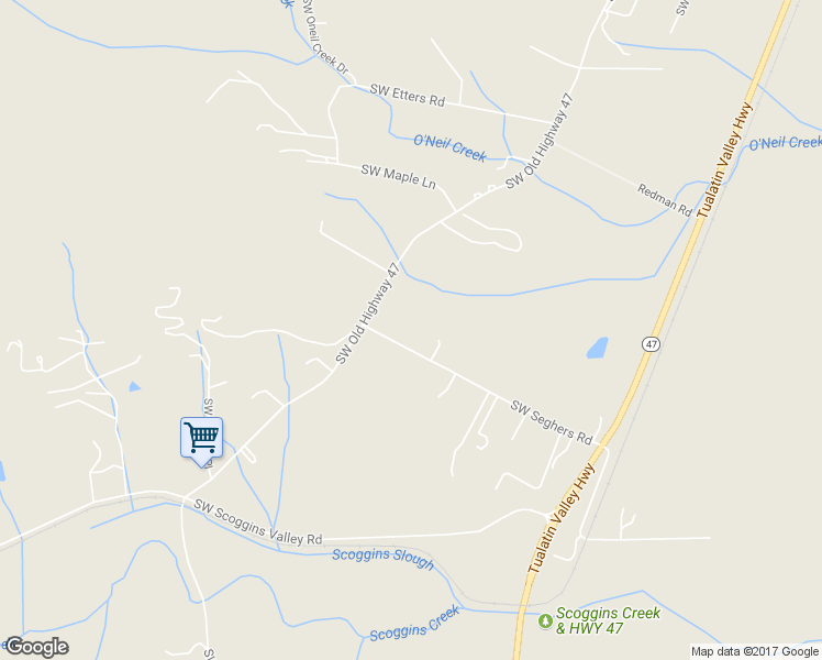 map of restaurants, bars, coffee shops, grocery stores, and more near 45593 Southwest Seghers Road in Gaston