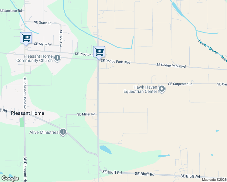 map of restaurants, bars, coffee shops, grocery stores, and more near 32816 Southeast Carpenter Lane in Gresham
