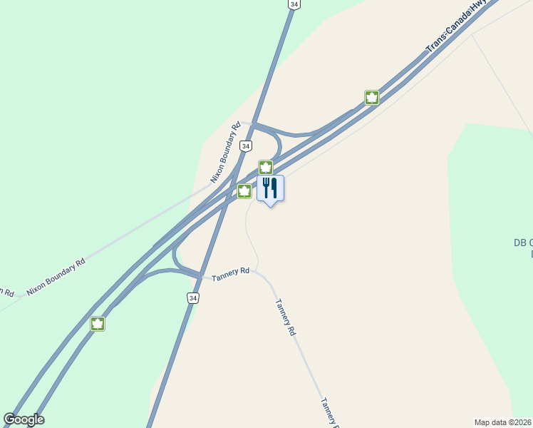 map of restaurants, bars, coffee shops, grocery stores, and more near 21160 Service Road in Vankleek Hill