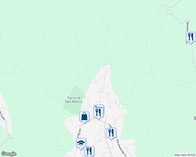 map of restaurants, bars, coffee shops, grocery stores, and more near 19 Via Grisi in Gambellara