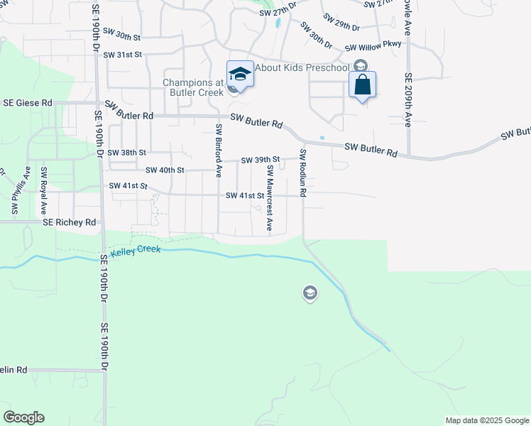 map of restaurants, bars, coffee shops, grocery stores, and more near 4069 Southwest Mawrcrest Avenue in Gresham