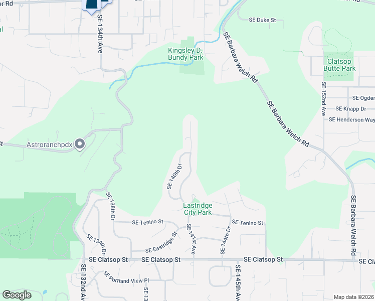 map of restaurants, bars, coffee shops, grocery stores, and more near 7611 Southeast 141st Avenue in Portland