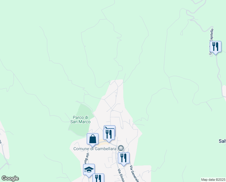 map of restaurants, bars, coffee shops, grocery stores, and more near 19 Via Grisi in Gambellara