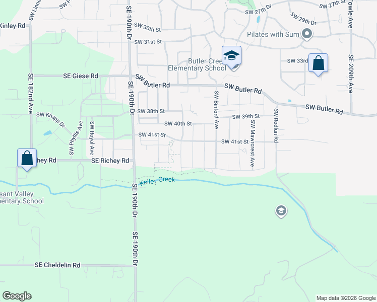map of restaurants, bars, coffee shops, grocery stores, and more near 4170 Southwest Eastwood Avenue in Gresham