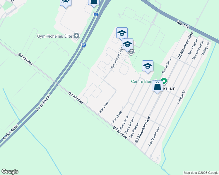 map of restaurants, bars, coffee shops, grocery stores, and more near 8247 Avenue Arlington in Longueuil