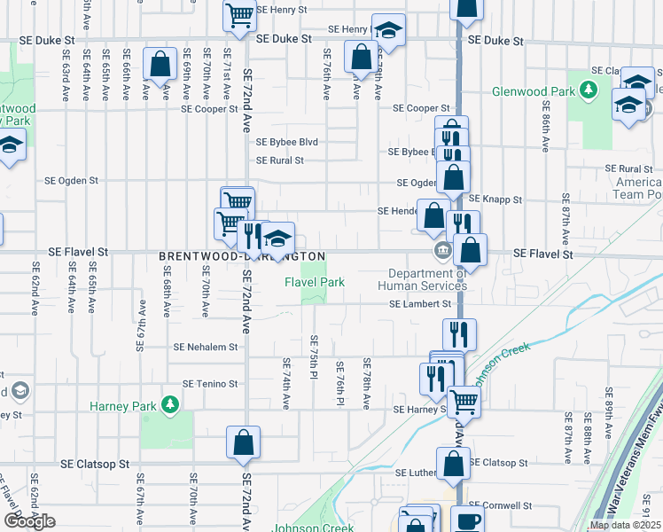 map of restaurants, bars, coffee shops, grocery stores, and more near in Portland