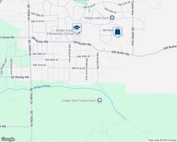 map of restaurants, bars, coffee shops, grocery stores, and more near 4069 SW Mawrcrest Ave in Gresham