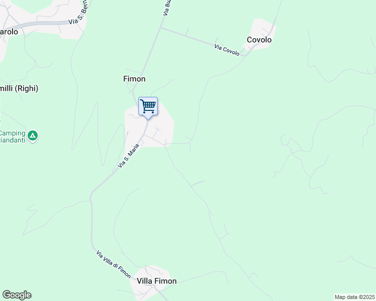 map of restaurants, bars, coffee shops, grocery stores, and more near 16 Via Fontanelle in Fimon