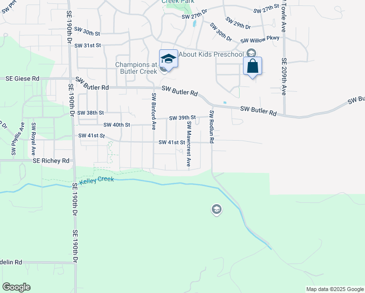 map of restaurants, bars, coffee shops, grocery stores, and more near 4069 SW Mawrcrest Ave in Gresham