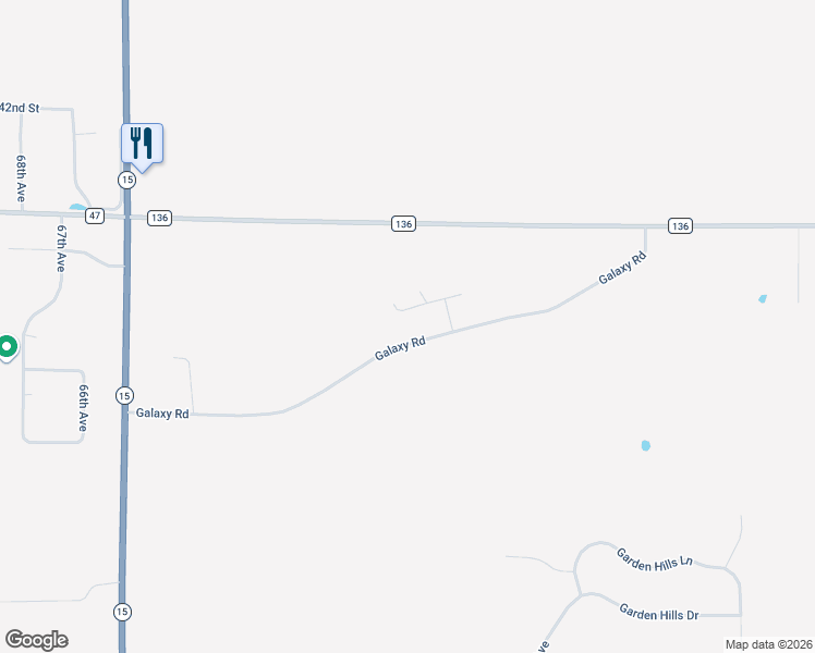 map of restaurants, bars, coffee shops, grocery stores, and more near 5925 Galaxy Road in St. Cloud