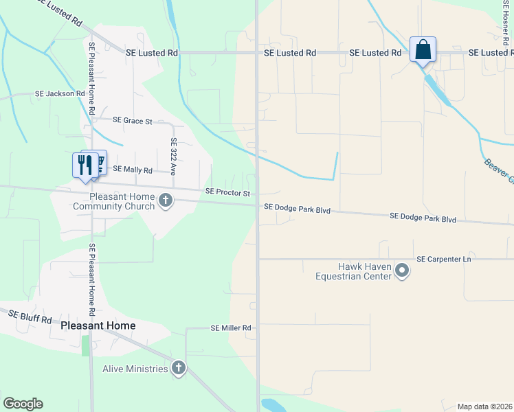map of restaurants, bars, coffee shops, grocery stores, and more near 32700 Southeast Dodge Park Boulevard in Gresham