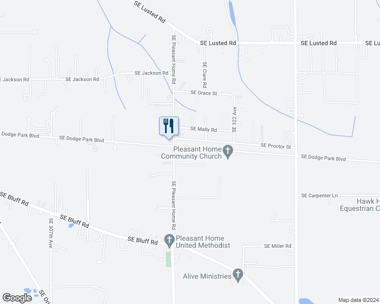 map of restaurants, bars, coffee shops, grocery stores, and more near 31830 Southeast Dodge Park Boulevard in Gresham