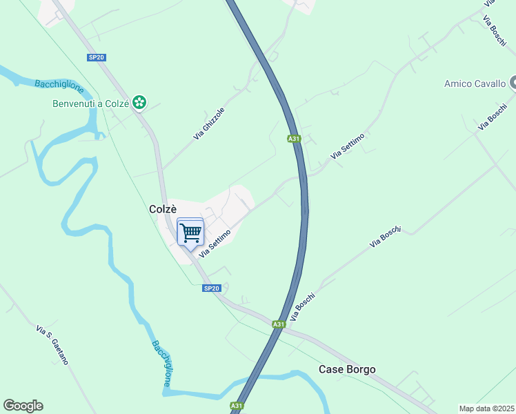 map of restaurants, bars, coffee shops, grocery stores, and more near 39 Via Settimo in Colzé