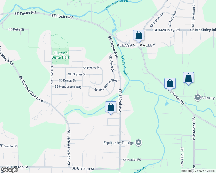 map of restaurants, bars, coffee shops, grocery stores, and more near 15946 Southeast Henderson Way in Portland