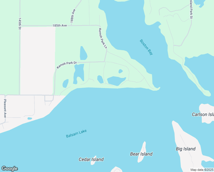 map of restaurants, bars, coffee shops, grocery stores, and more near 1372 Kemoh Park Trl in Balsam Lake