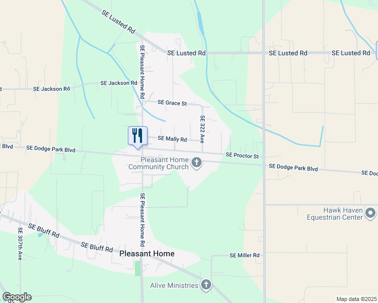 map of restaurants, bars, coffee shops, grocery stores, and more near 32126 Southeast Proctor Street in Gresham