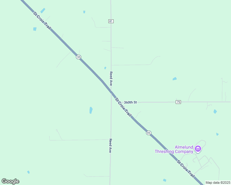map of restaurants, bars, coffee shops, grocery stores, and more near 36105 Reed Avenue in Taylors Falls