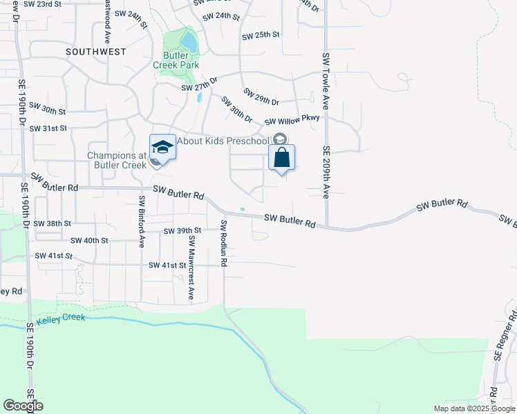 map of restaurants, bars, coffee shops, grocery stores, and more near 3541 Southwest Wonderview Avenue in Gresham