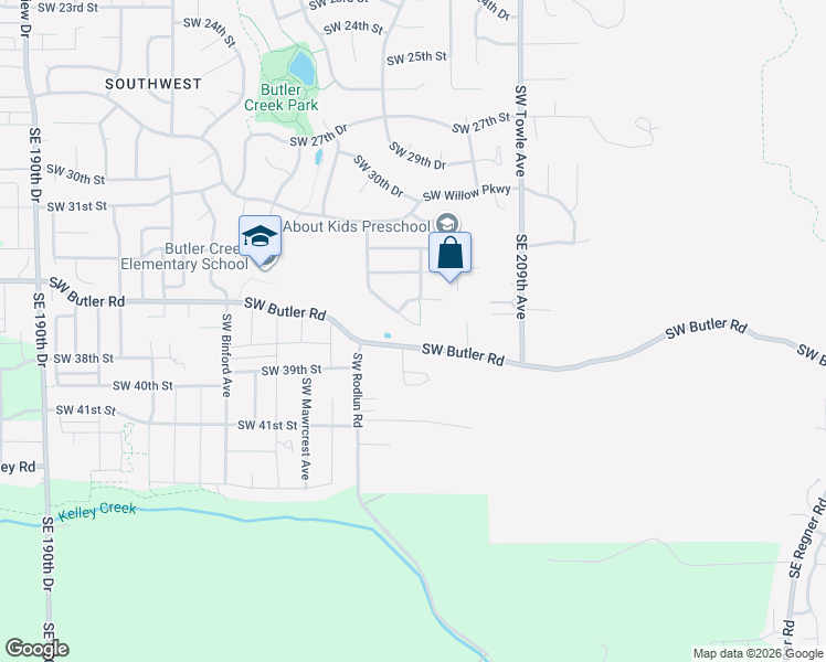 map of restaurants, bars, coffee shops, grocery stores, and more near 3541 Southwest Wonderview Avenue in Gresham
