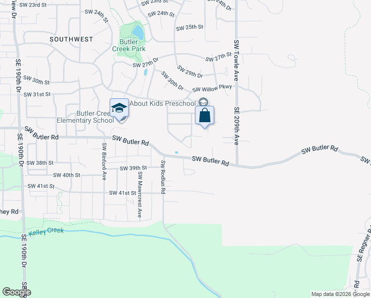 map of restaurants, bars, coffee shops, grocery stores, and more near 3541 Southwest Wonderview Avenue in Gresham