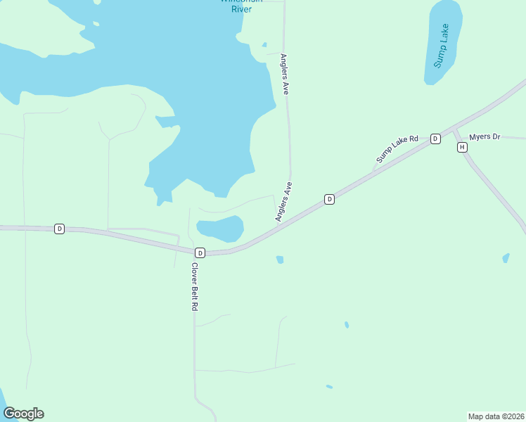 map of restaurants, bars, coffee shops, grocery stores, and more near W3999 Pommern Road in Tomahawk