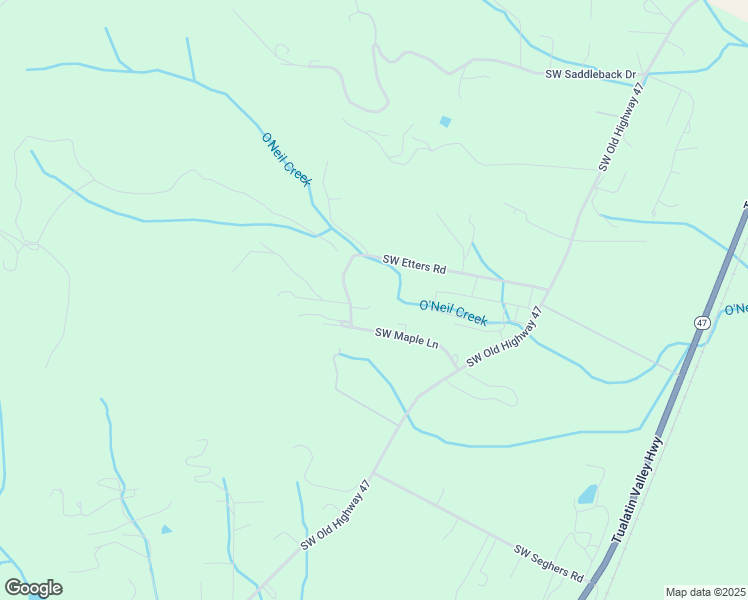 map of restaurants, bars, coffee shops, grocery stores, and more near 45864 Southwest Etters Road in Gaston