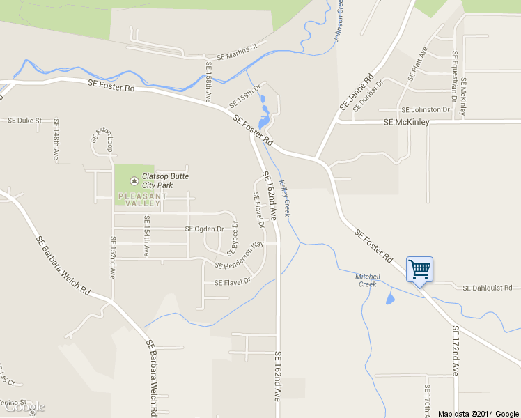 map of restaurants, bars, coffee shops, grocery stores, and more near 16104 Southeast Bybee Court in Portland