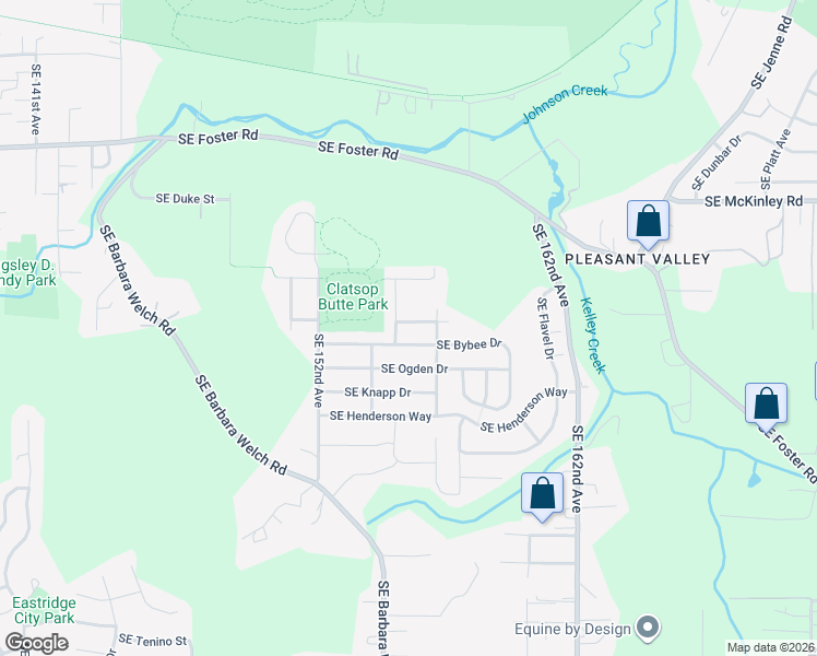 map of restaurants, bars, coffee shops, grocery stores, and more near 15516 Southeast Evergreen Drive in Portland