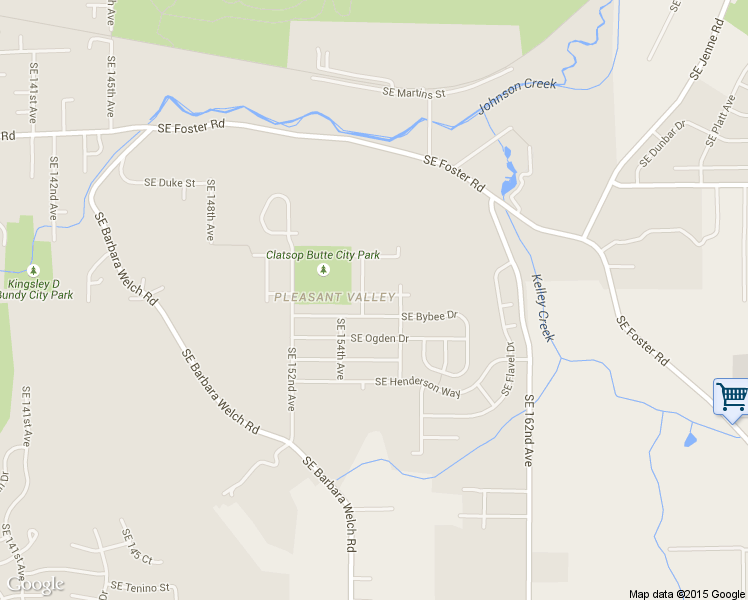 map of restaurants, bars, coffee shops, grocery stores, and more near 15519 Southeast Evergreen Drive in Portland