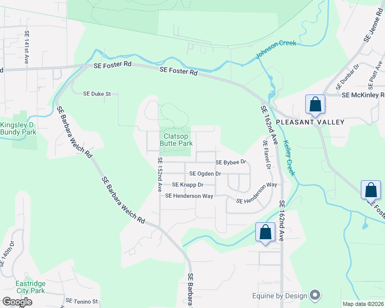 map of restaurants, bars, coffee shops, grocery stores, and more near 15519 Southeast Evergreen Drive in Portland