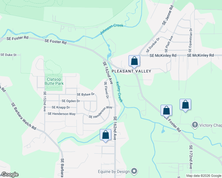 map of restaurants, bars, coffee shops, grocery stores, and more near 16111 Southeast Bybee Court in Portland
