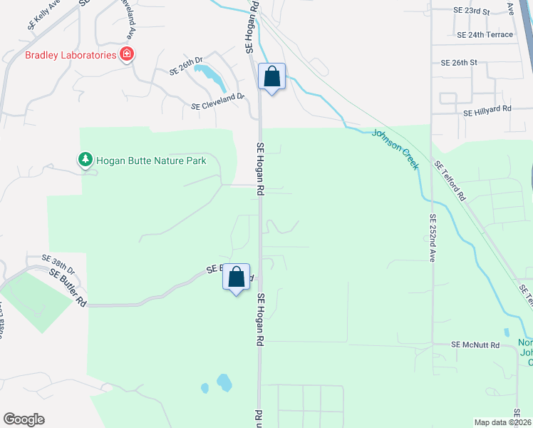 map of restaurants, bars, coffee shops, grocery stores, and more near 7028 Southeast Hogan Road in Gresham