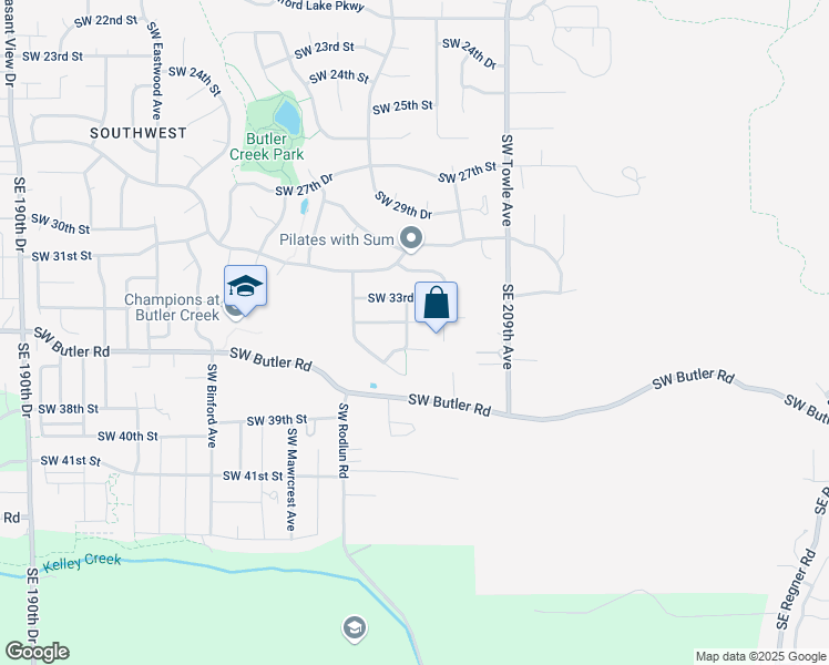 map of restaurants, bars, coffee shops, grocery stores, and more near 1926 Southwest 34th Street in Gresham