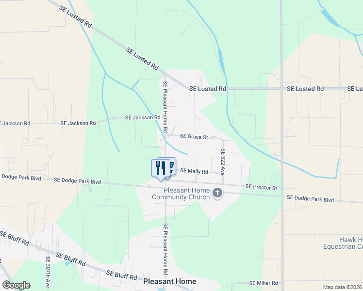 map of restaurants, bars, coffee shops, grocery stores, and more near 31870 Southeast Grace Street in Gresham