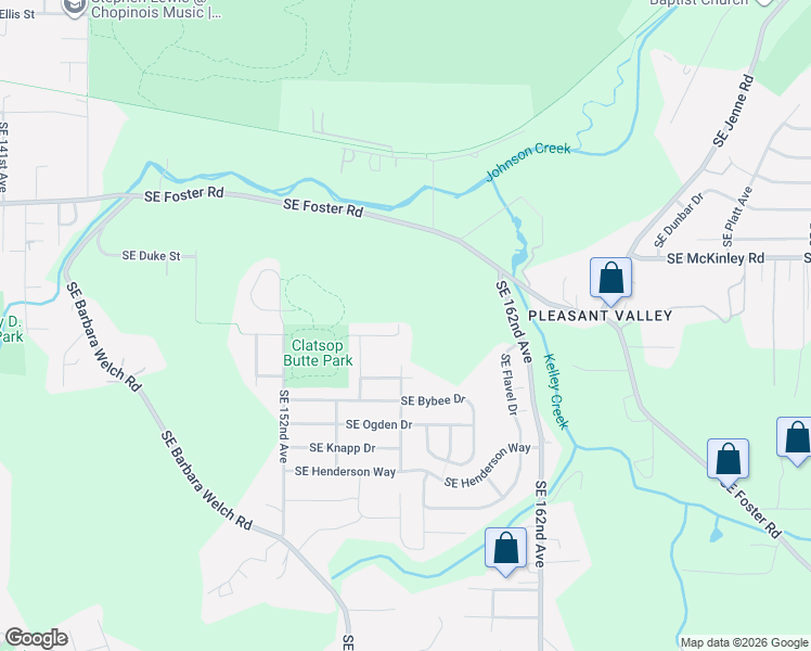 map of restaurants, bars, coffee shops, grocery stores, and more near 6728 Southeast 156th Avenue in Portland