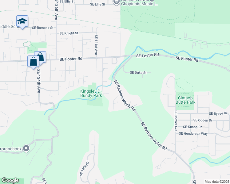 map of restaurants, bars, coffee shops, grocery stores, and more near 6817 Southeast 144th Avenue in Portland