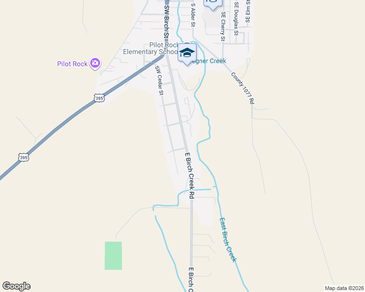 map of restaurants, bars, coffee shops, grocery stores, and more near 889 Southwest Birch Street in Pilot Rock